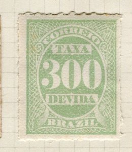 BRAZIL; Early 1900s TAXA DEVIDA issue Mint unused 300r. value