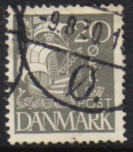 Denmark #193 used single Caravel issued 1927