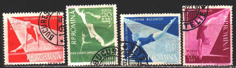 Romania. 1957. 1639-42. European Women's Gymnastics Championships. USED.