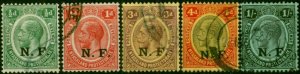 Tanganyika N.F 1916 Set of 5 SGN1-N5 Fine Used