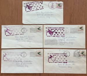 US Event Covers (5) #1276 Hashknife Pony Express Ride N AZ 2/2/1966 L34