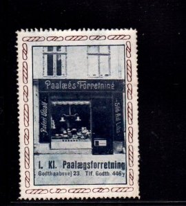 Danish Advertising Stamp - I. Kl. Paalægsforretning Delicatessen