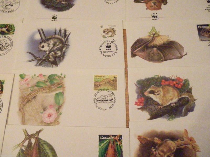 20 philatelic color cachet covers 1987 to 1996 bats otter ferret deermouse