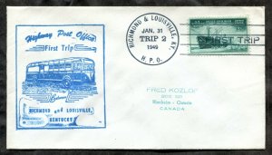 d39 - HPO Cover 1949 First Trip RICHMOND and LOUISVILLE KY