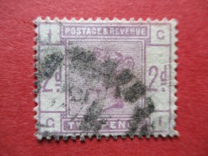 SG189 Great Britain Victoria Surface Printed 1884 2d Lilac Duplex Used