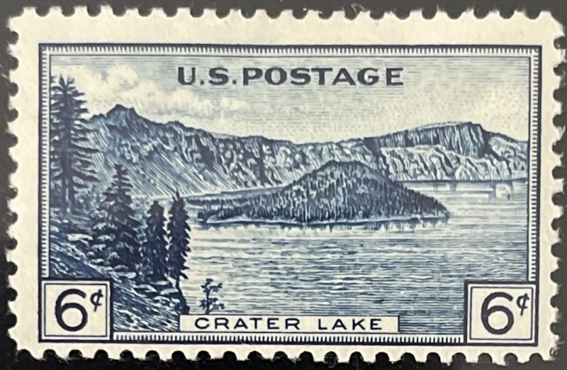 Scott #745 1934 6¢ National Parks Crater Lake unused hinged