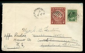 ? UPPER RAWDON, N.S. various backstamps 1935 w/ 2c New Brunswick, cover Canada