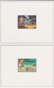 Central Africa # 297-301, History of Aviation Deluxe Proof Cards, Mint NH