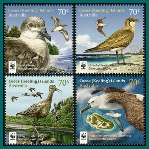 Cocos 2015 Visiting Birds, MNH #379-382,SG493-SG496