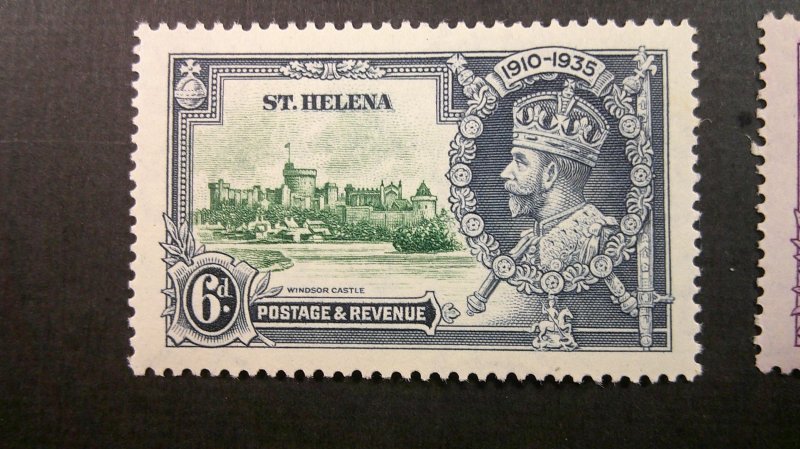 St. Helena 1935 Silver Jubilee Scott# 111-114 Mint VF-XF Hinged/Rems CPL (4)