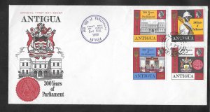 Just Fun Cover Antigua #213-6 FDC Parliament (12506A)