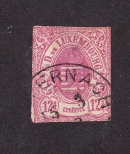 Luxembourg stamp #8, used, imperf, 1859 - 1864,   CV $160.00