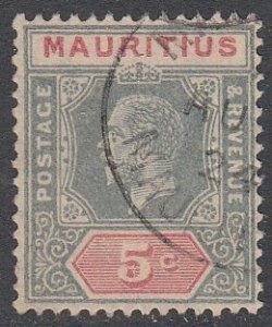 MAURITIUS  152  SINGLE  5¢  USED  SHERWOOD STAMP