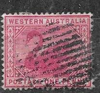 Australian States  #62  1/p  Swan carmine rose (U) CV $2.00