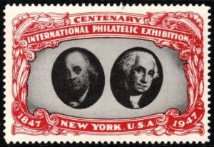 1947 US Poster Stamps New York International Philatelic Exhibition Set/4 MNH