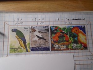 Peru  #  1383/1324/1361a  MNH   Birds