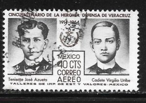 Mexico C284: 40c Lieutenant Jose Azueta , Seekadett Virgilio Uribe, used, VF