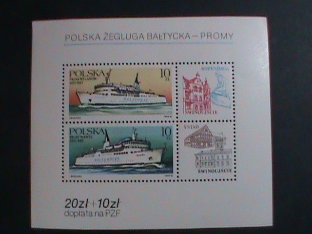 POLAND-1986 WORLD FAMOUS MODEM CRUISES SHIPS MNH  SHEET-VERY FINE-