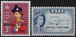 1963 Fiji Royal visit 2v. MNH SG n. 326/27