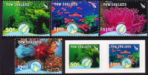 New Zealand 2008 Reefs Complete Mint MNH Set SC 2162-2167