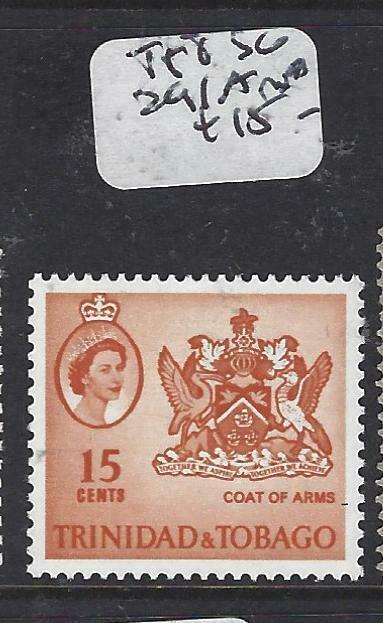 TRINIDAD & TOBAGO   (P2304B)  QEII  15C  SG 291A   MNH