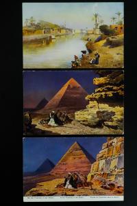 Egypt Early Pristine Multicolored Pictures of Antiquity Postcard Lot