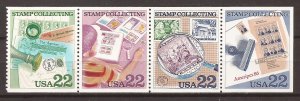 1986 USA - Sc2201a - MNH VF - Strip of 4 - Stamp collecting