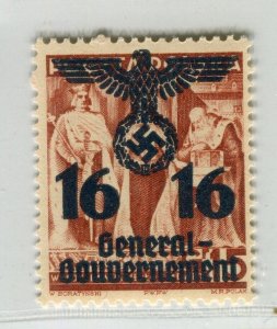 GERMANY; POLISH OCC. 1940 General Govt. surcharged issue Mint 16g. value