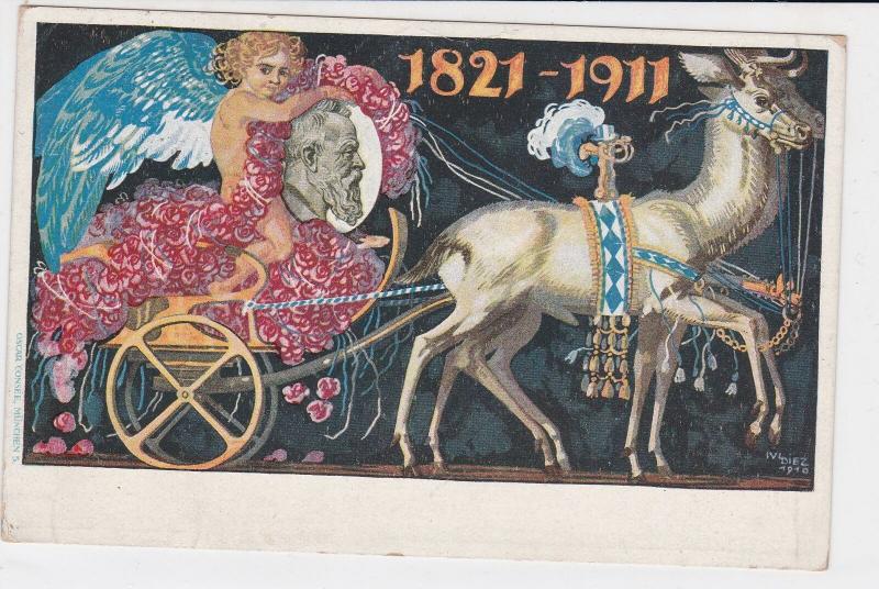 germany bavaria 1911 illustrated stamps post card ref 19935