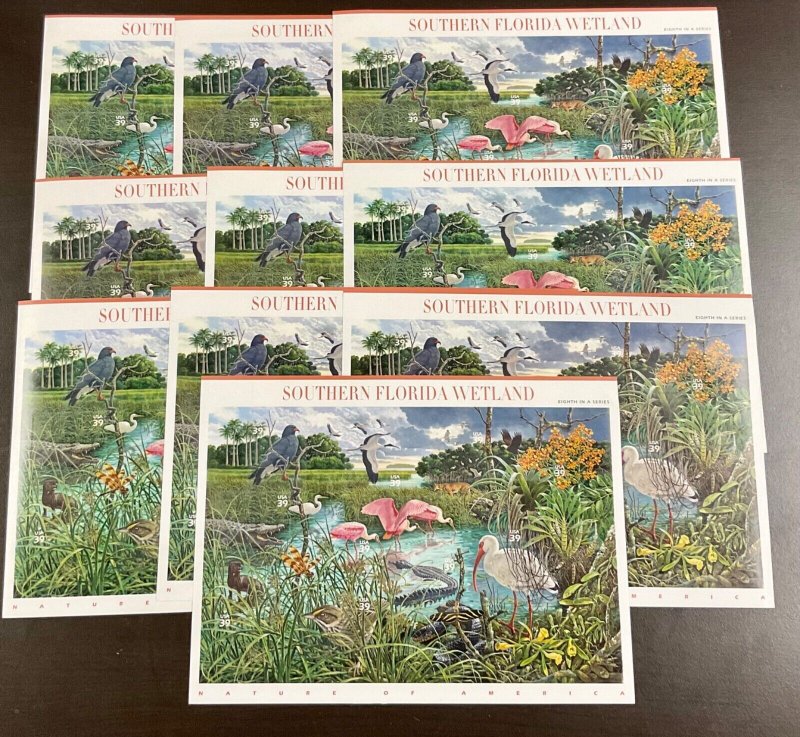 4099 Southern Florida Wetland Lot of 10 Sheets MNH 39 c FV $39.00  2006