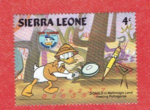 SIERRA LEONE SCOTT#660 1984 4c DONALD DUCK - MH