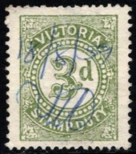1929 Victoria Revenue 3 Pence Stamp Duty Used