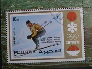 Fujeira Stamp-1972 Saporo'72 Winter Olympic Games Japan CTO MNH-S/S sheet