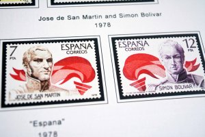 COLOR PRINTED SPAIN 1976-1993 STAMP ALBUM PAGES (101 illustrated pages)