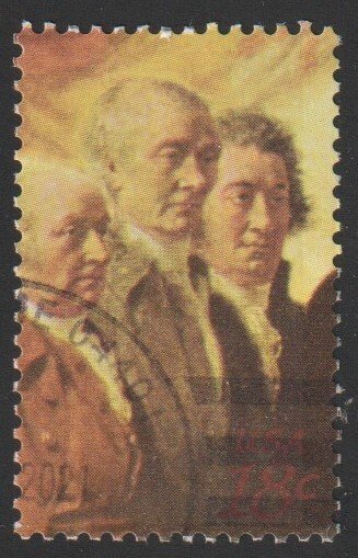 SC# 1687a - (18c) - Declaration of Independence, three patriots, used single