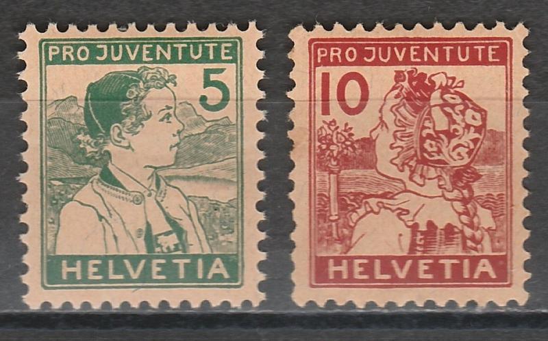 SWITZERLAND 1915 PRO JUVENTUTE SET