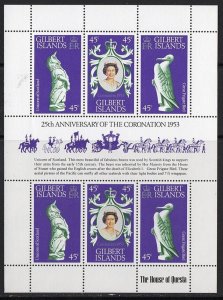 Thematic stamps GILBERT ISLANDS 1978 CORONATION sheetlet sg.68a mint