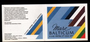Latvia Sc 332-5 1992 Mare Balticum birds stamp booklelt mint NH