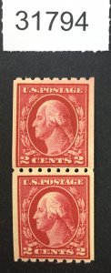 US STAMPS #411  MINT OG NH  PAIR  PASTE-UP LOT #31794