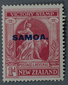 Samoa #137 Unused Fine Black Overprint SAMAOA HRM Rest of Gum Very Fine