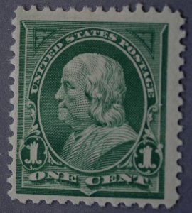 United States #279 One Cent Green Franklin OG