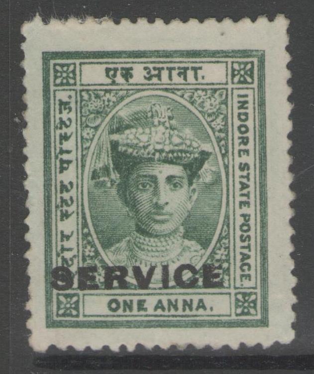 INDIA-INDORE SGS3 1904 1a GREEN MTD MINT