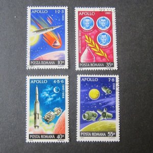 Romania 1972 Sc 2387-90 space set MNH