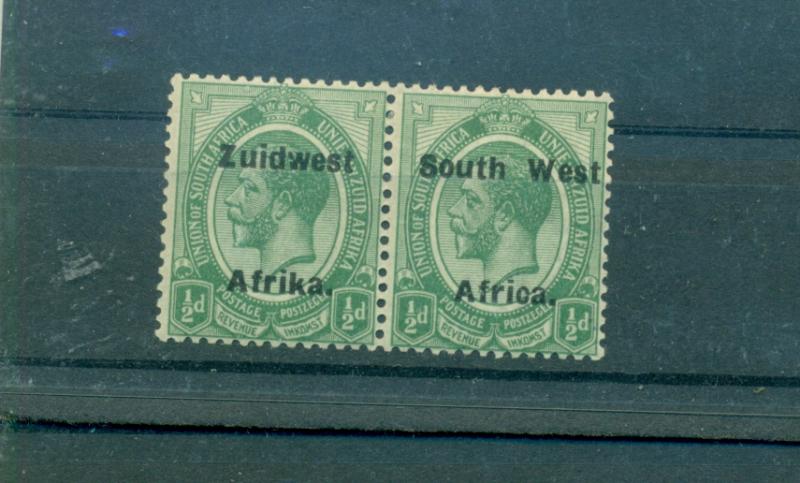 South West Africa - Sc# 29. 1924 1/2p. Pair  Geo.V. Mint LH. $8.00