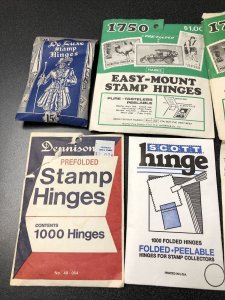 US Stamp Supplies: 1000’s Vintage Mounting Hinges ( Opened ) 