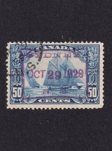 Canada, Scott 158, Used, Bluenose, Small Thin Top, Sydney Nova Scotia Cancel
