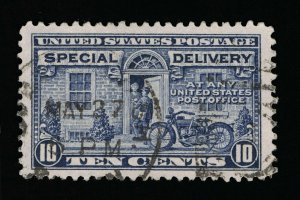 EXCELLENT GENUINE SCOTT E12 F-VF USED 1922 GRAY VIOLET SPECIAL DELIVERY PSE CERT