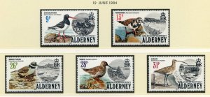 Alderney 1984 Birds Set SGA13/17 Unmounted Mint