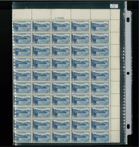 1934 United States Postage Stamp #745 Plate No. 21322 Mint Full Sheet