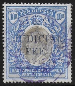 British East Africa | BEA | KUT 1905 KEVII Judicial Fee Revenue 10R F/VF Used-